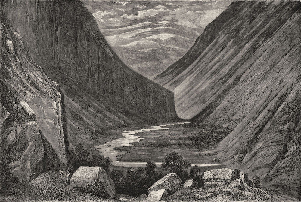 NORWAY. Valley of Heimdal 1871 old antique vintage print picture